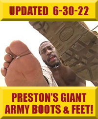 Jock Foot Fantasy - Giant Preston, Towers Above And Taunts With His Huge, Dirty Boots And Big, Beefy, Sweaty, Smelly, Manly, Military Feet!